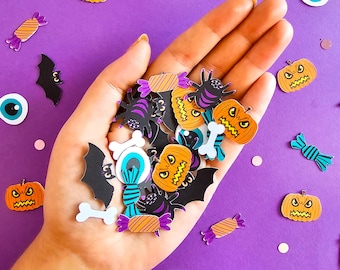 Halloween Paper Confetti – Eco Friendly Party Decoration • Scrapbooking Craft Supplies • Spooky Table Scatter Pack