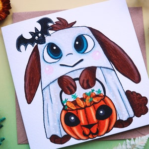 Automne de lapin lapin cartes de vœux huez-vous !