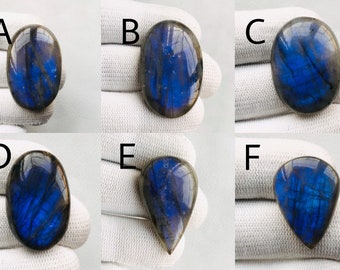 Labradorite AAA++ Blue Cabochon Oval Shape 44X21X7 Use For All Type Jewellery Labradorite Gemstone Best Quality