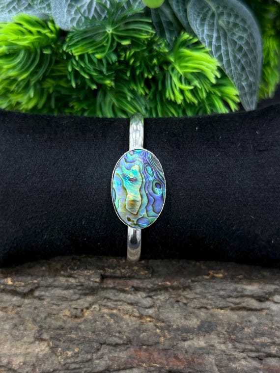 Abalone Shell Cuff Bracelet & Armlet | 925 Sterling Silver Plated | Handmade Jewelry | Sea Shell Bracelet