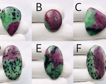 Natural Ruby In Zoisite Cabochon 4 Pcs Loose Gemstone Use For Necklace Wire Wrap Ruby Zoisite Good Quality Gemstone Jewelry Making #SG-4133