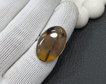 Montana Agate Ring, Natural Earth Tone Gemstone Ring, 925 Sterling Silver Plated, Boho Artisan Statement Jewelry