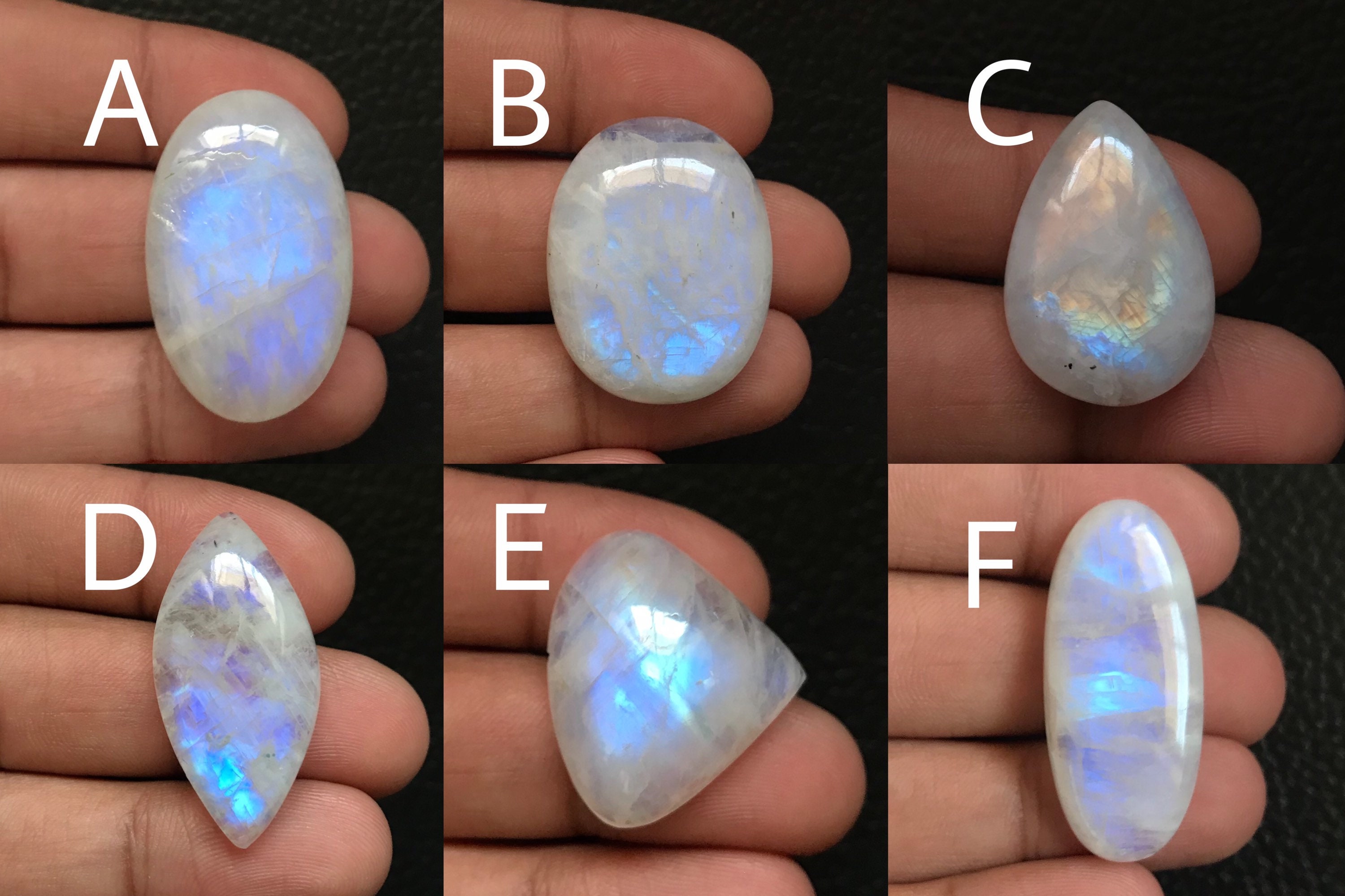 Top quality Rainbow moonstone gemstone Moonstone cabochon Etsy