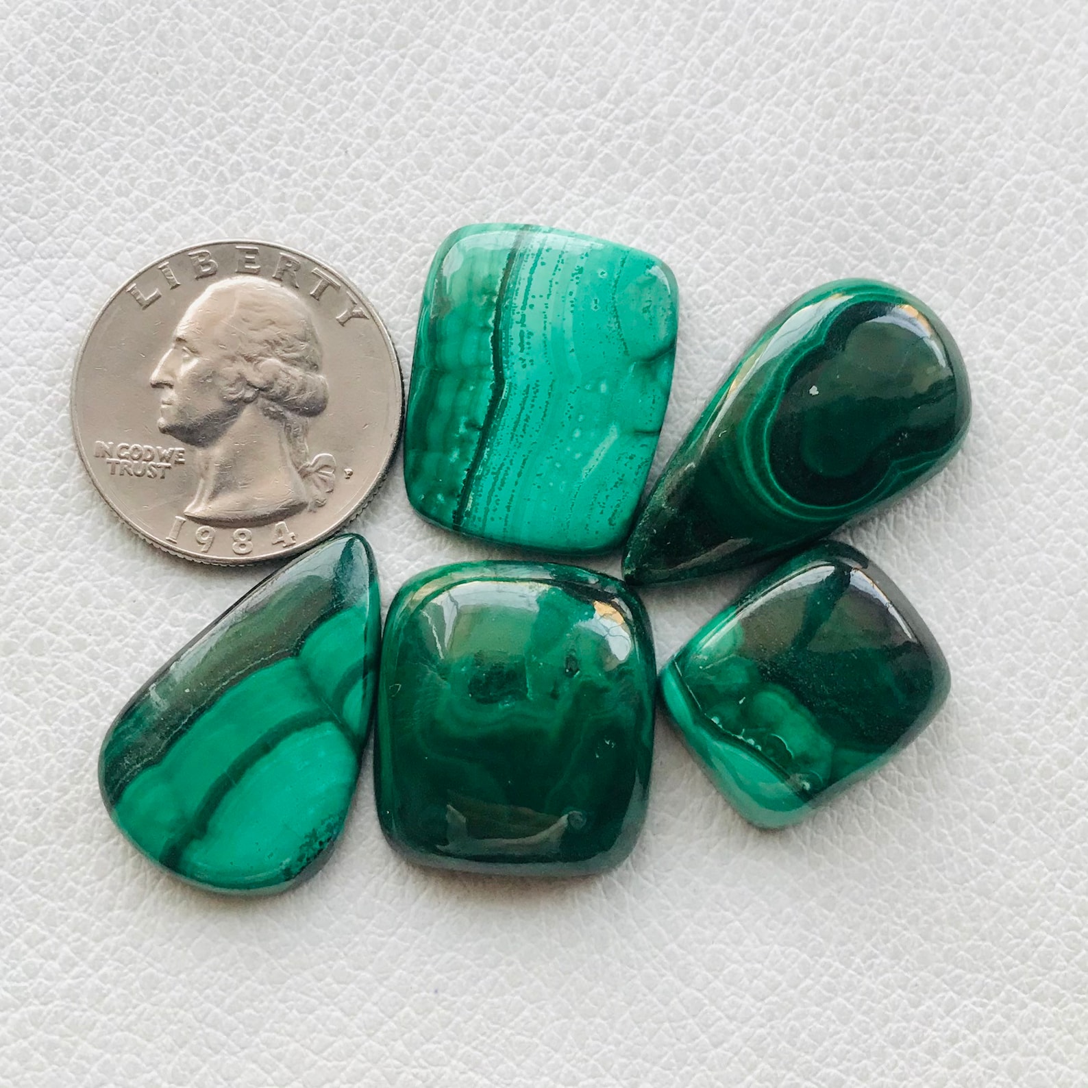 Genuine Malachite cabochon Malachite worry stone Green Etsy