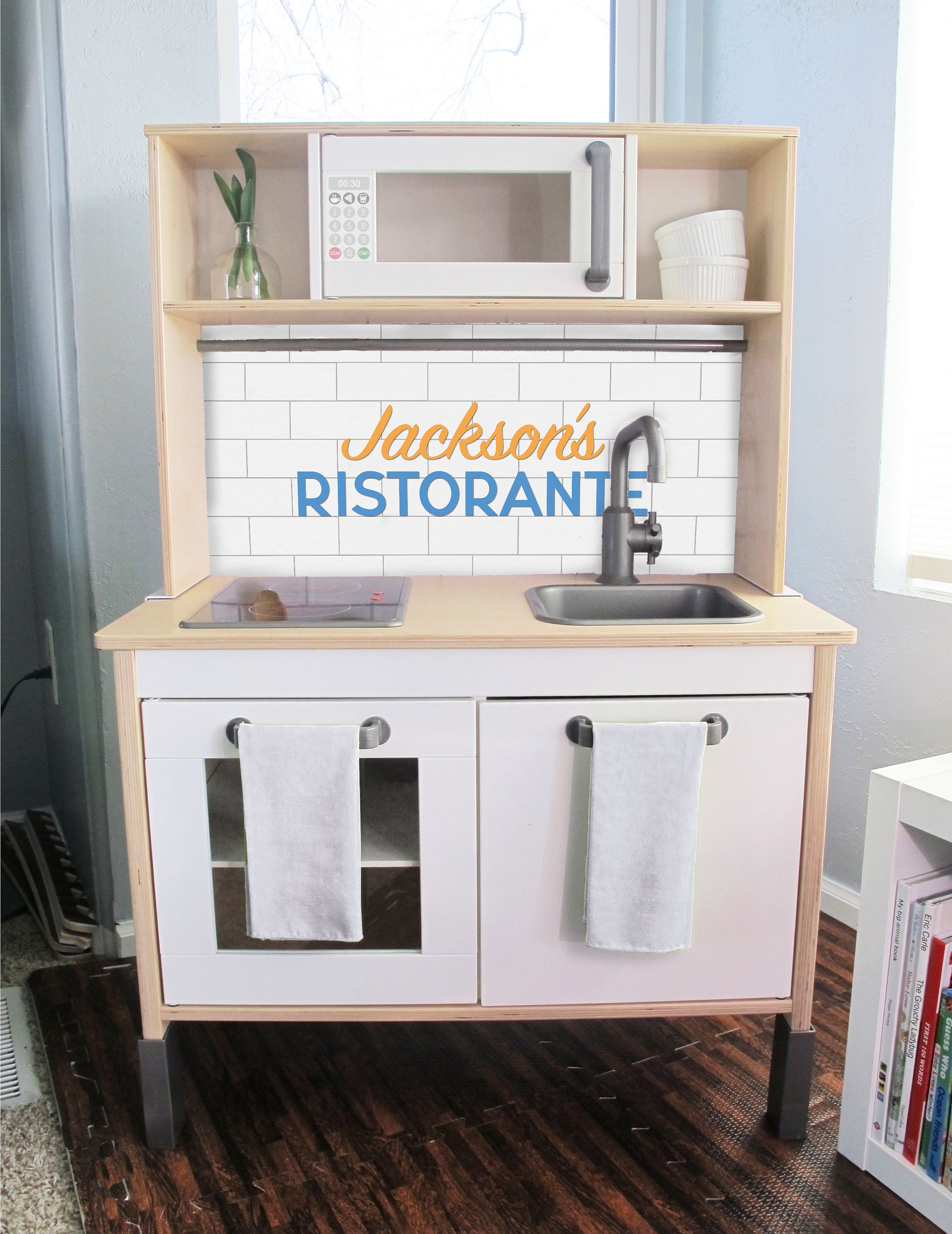 Custom Name Printed Backsplash Board For Ikea Duktig Play Etsy