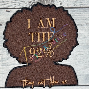 Afro Queen Embroidered Patch, Melanin Pride, Iron-On or Sew-On