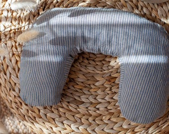 Buckwheat Neck Pillow: Linen-Cotton Travel Cushion, Organic Travel Gift