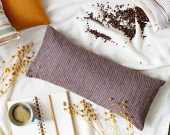 Linen Buckwheat Neck Pillow: Small Travel Bolster
