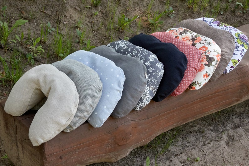 Buckwheat neck pillow Organic travel pillow Small travel Etsy