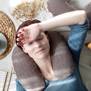 Neck pillow cover, Travel pillow covers, Linen pillowcase