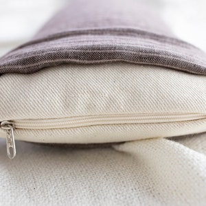 Buckwheat pillow. Neck pillow, Striped small travel pillow, Linen pillowcase image 5