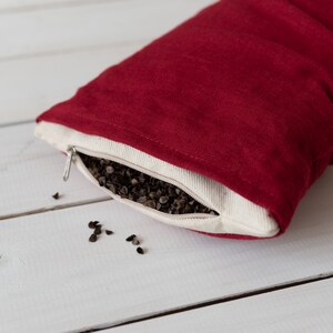 Organic Buckwheat Neck Pillow Small Travel Bolster Adjustable cushion