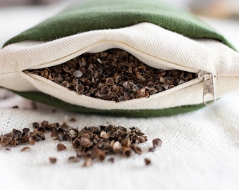 Linen Buckwheat Neck Pillow: Natural Pain Relief Travel Cushion