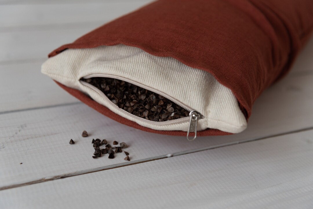 Buckwheat Hull Neck Pillow Travel Pillow Small Neck Bolster Etsy