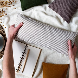 Buckwheat pillow with undyed cotton inside cover-adjustable neck support, Small-Japanese bolster pillow image 7