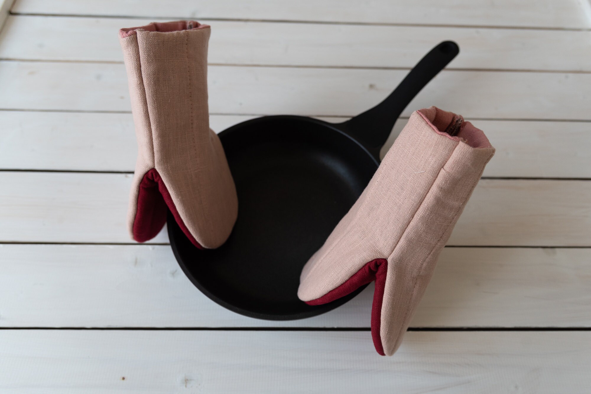 Leinen ofen handschuhe Topfhalter umweltfreundliche | Etsy