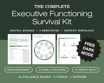 Spoon Theory Tracker — ADHD Autism Energy Management System | Fillable ...