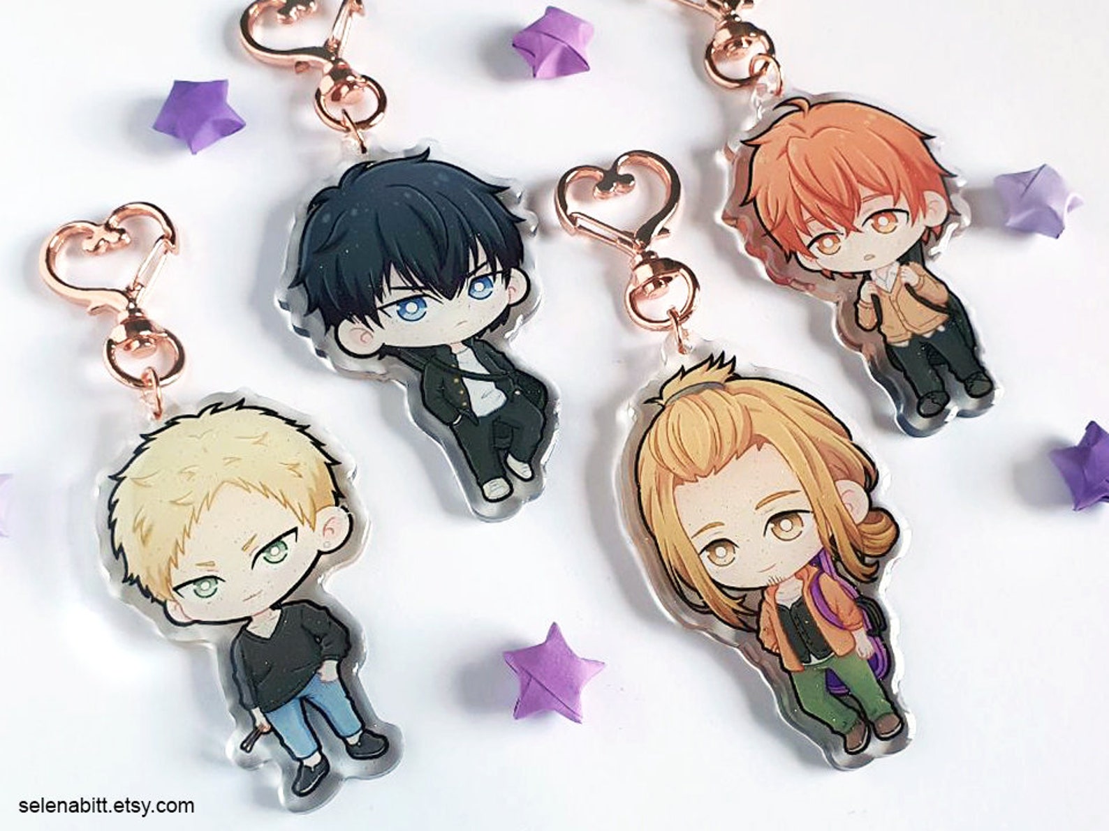 Given Glitter Keychains - Mafuyu, Uenoyama, Haruki, Akihiko