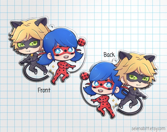 Miraculous Ladybug Keychain Ladybug Chat Noir
