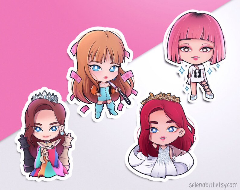 blackpink cartoon korean idol