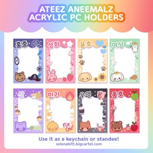 PREORDER ATEEZ Acrylic Photocard Holder (Keychain and Standee)