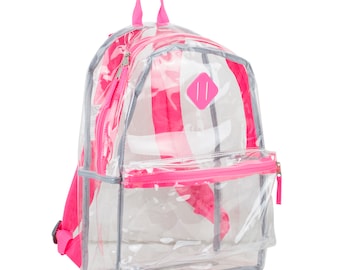 clear plastic mini backpack
