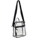 Eastsport Clear Stadium Crossbody Messenger Bag, 8.5 by 7.5 by 3 Inches