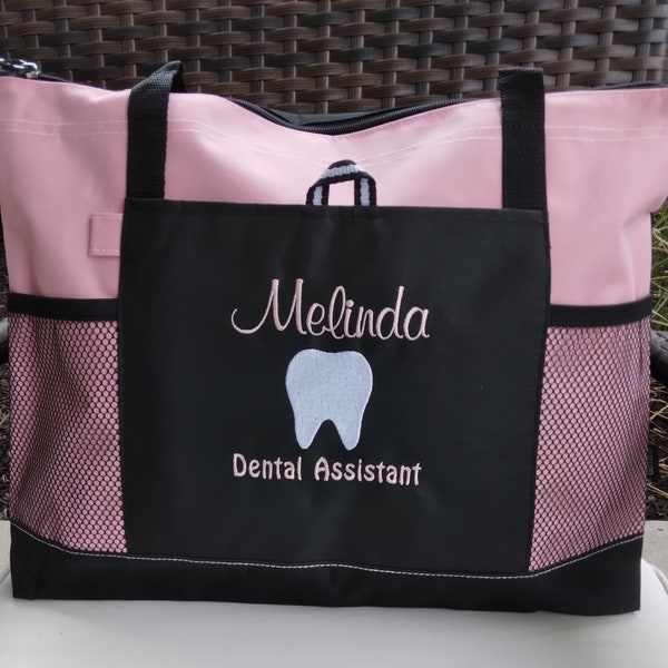 Personalized Dental Bags Dental Assistant Gifts Dental Tote Bag Dental Hygienist Gifts Dental Work Bag Dentist Gift Bag Dental Student Gift