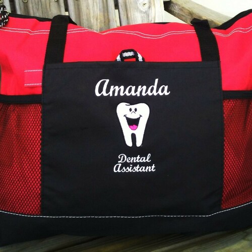 Dental Hygienist Tote Personalized Dental Assistant Bag Etsy