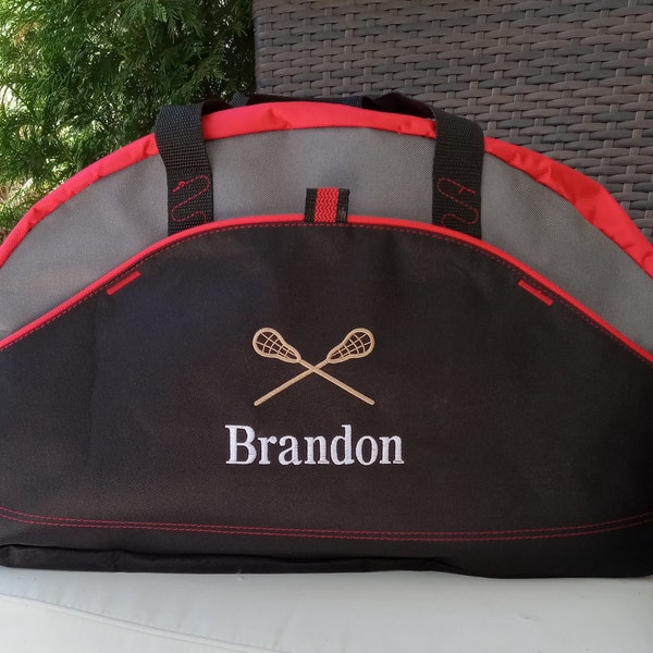 Lacrosse Bag Personalized Duffel Bag Sports Bag Kids Duffle Bag Boys Mens Monogrammed Duffel Bag Gym Bag