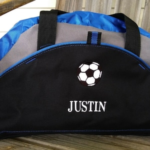 Personalized Soccer Duffle Bag: Embroidered Ball, Monogrammed Sports Bag