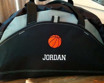 Personalized Basketball Duffel Bag Sports Bag Kids Duffle Bag Boys Mens Monogrammed Duffel Bag Gym Bag