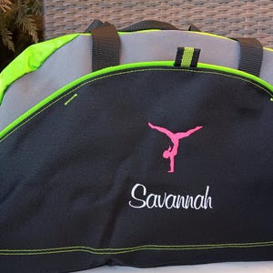 Personalized Gymnastics Duffel Bags for Girls Gymnastics Duffle Bag Customizable Monogrammed Gymnastics Tote Bag Athletic Sport Duffle Gym