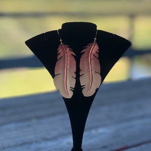 Western Leather Feather Earrings | Cowgirl Bachelorette Party Accessories