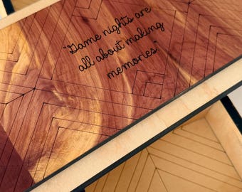 Personalized Wooden Travel Cribbage Board with Card & Peg Storage – Custom Engraved Portable Game for Road Trips, Cabins, Groomsmen Gifts