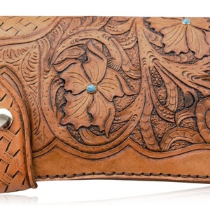 Cartera de mujer hecha a mano y cosida a mano / Carteras hechas a mano para mujer