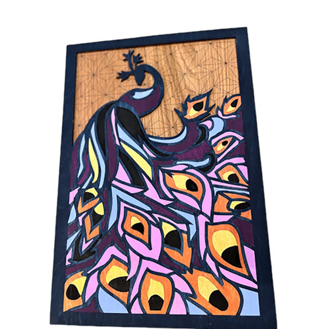 DIY Craft Kit for Adults Peacock Wall Art Craft Kits Etsy