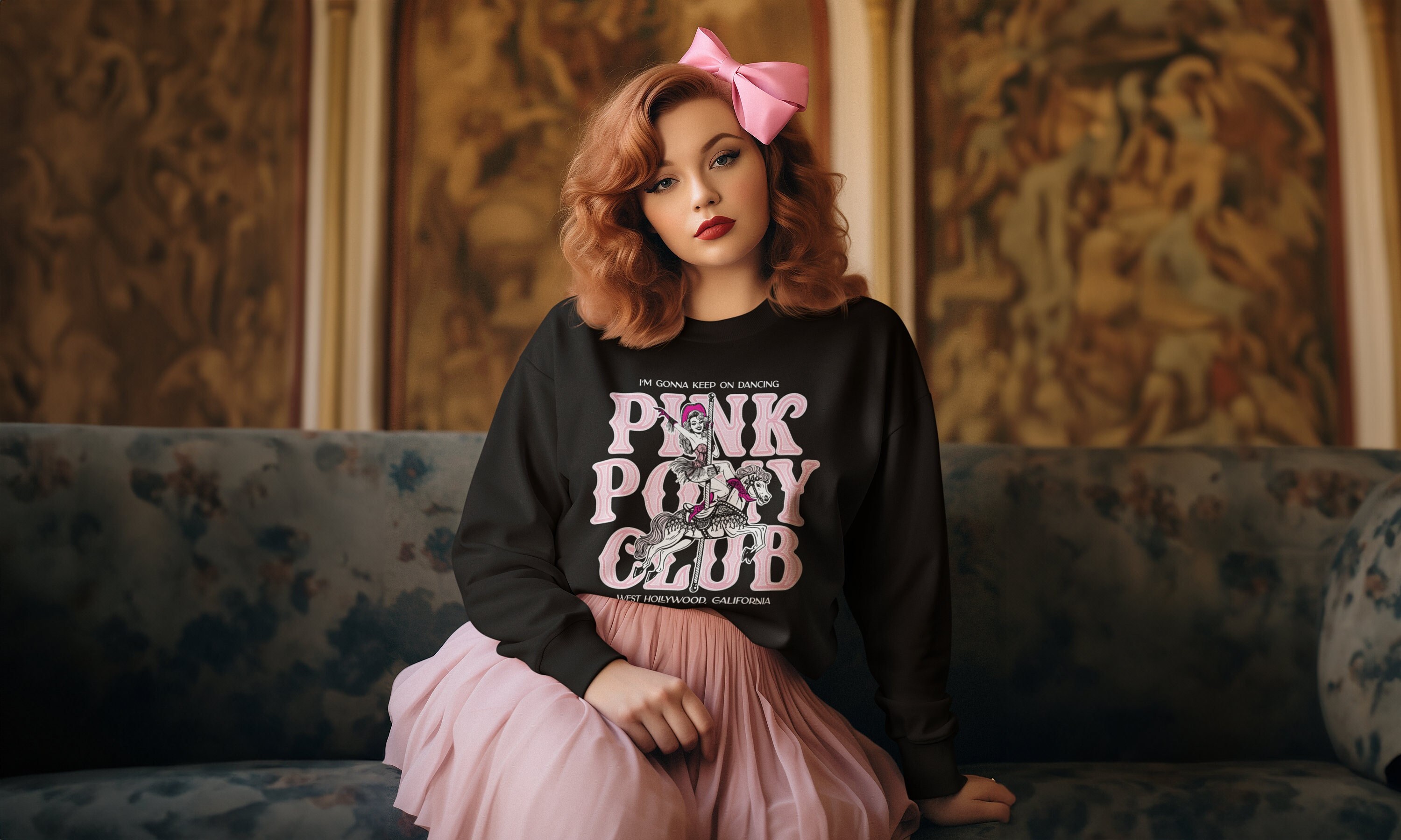 Pink Pony Club Unisex Crewneck Sweatshirt Etsy