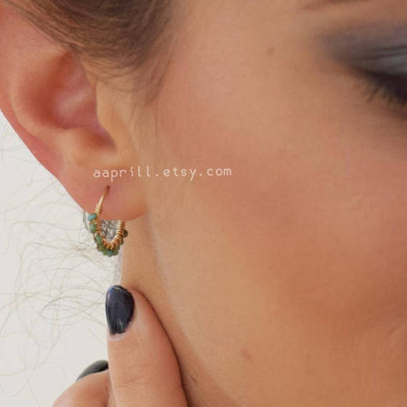 14k Gold Filled Hoop earrings/gold hoop earrings/minimalist earrings/hollow tube/hoop earrings lightweight earrings coral hoop earrings image 7
