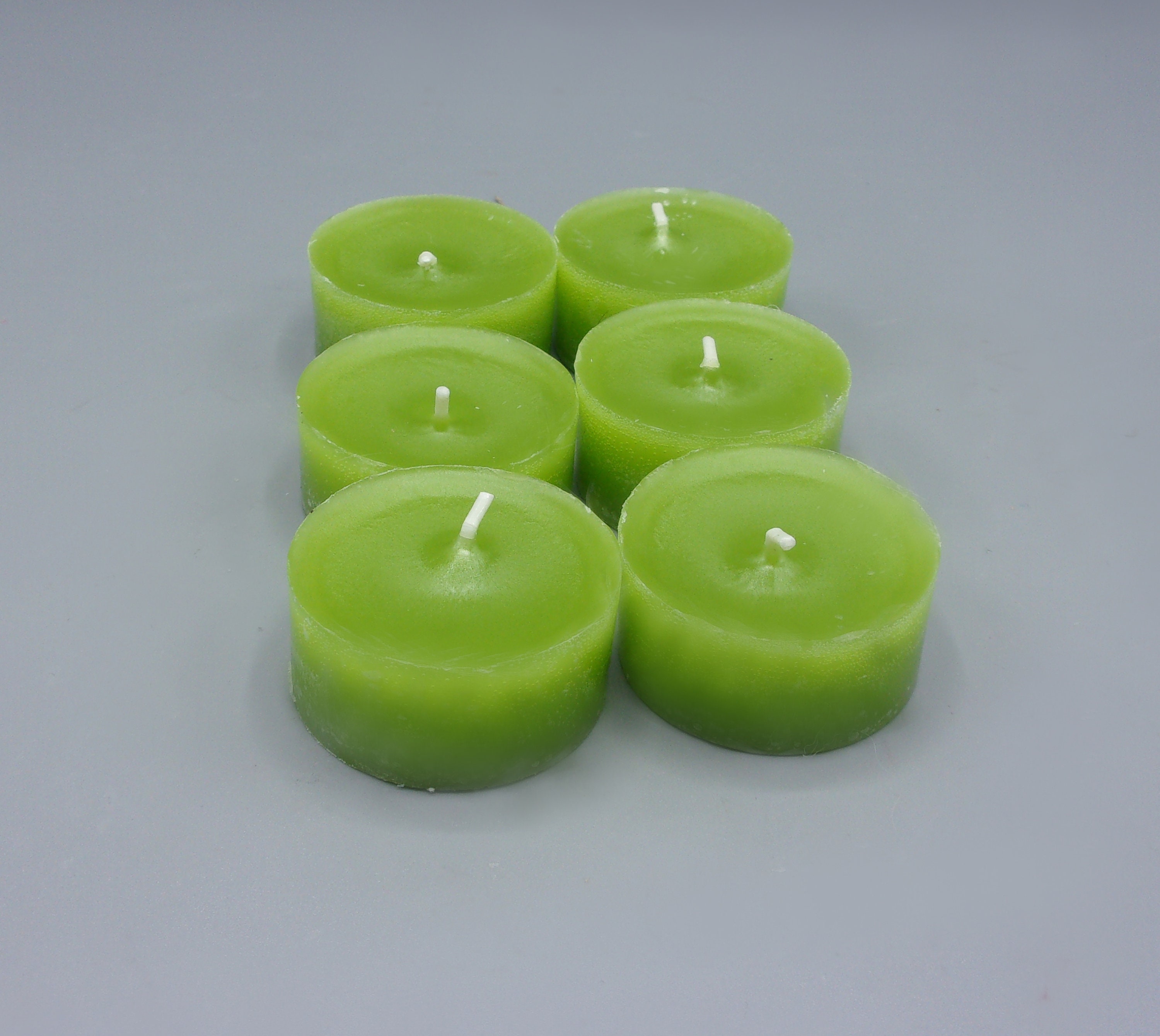 Unscented Tea Lights/ Light Green/ Set of Six/ Prayer Candles/ Etsy