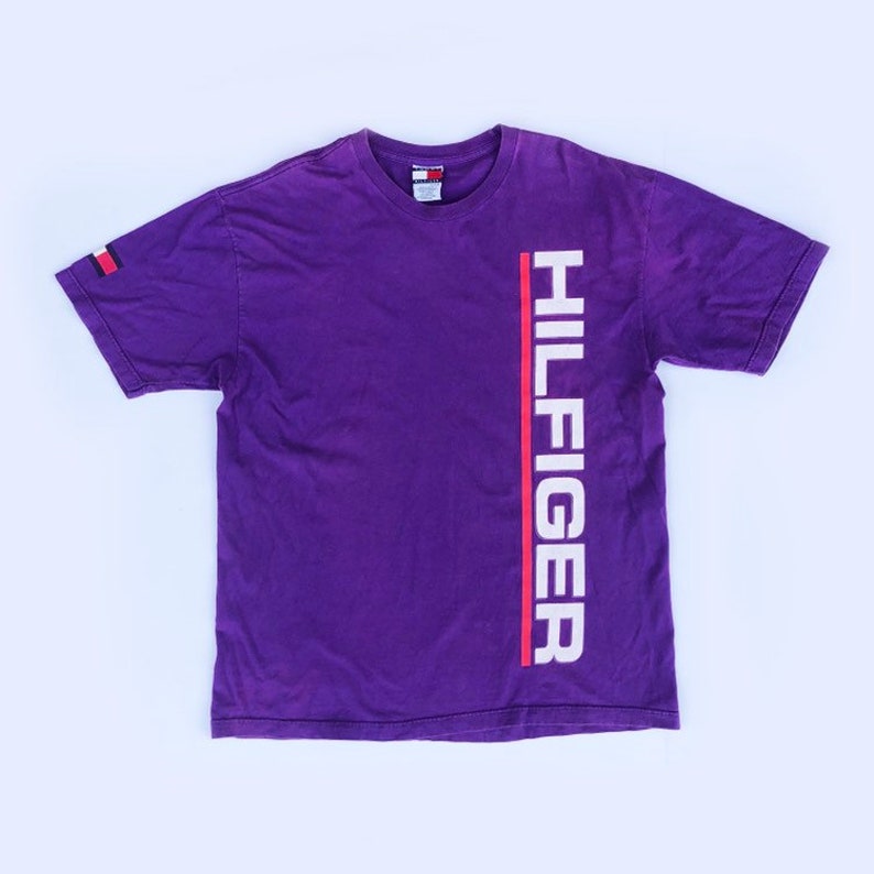tommy hilfiger purple t shirt