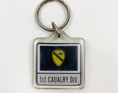 Vintage 90s United States Army 1st Division Calvary Keychain