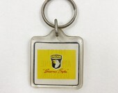 Vintage 90s United States Army 101st Airborne Division Keychain