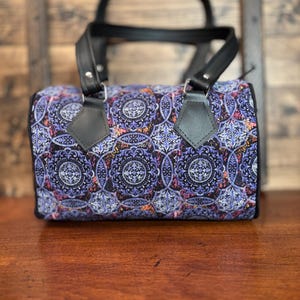 Purple Medallion - Small Barrel Purse