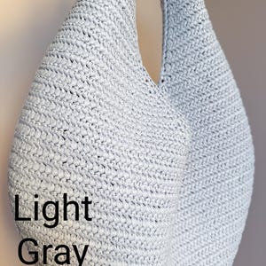 The Medium Hobo Bag of Natural Raffia, Straw Shoulder Bag, Crescent Shape bag, slouchy form Light Gray