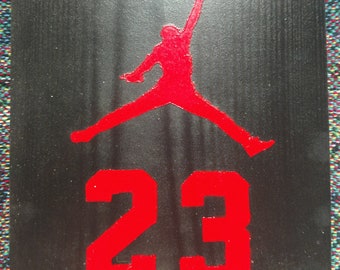michael jordan 23 logo block etsy