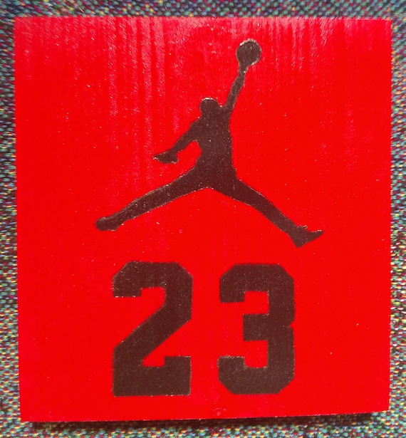 michael jordan 23 logo block etsy