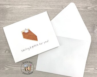 Pumpkin Pie Thanksgiving Greeting Card