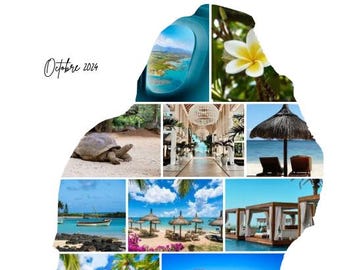 Ile Maurice, Collage 10 photos, A4