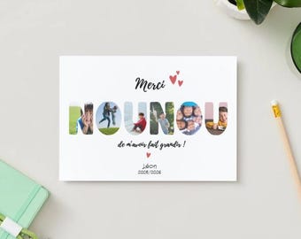 Cadeau Nounou, Collage photos, A4